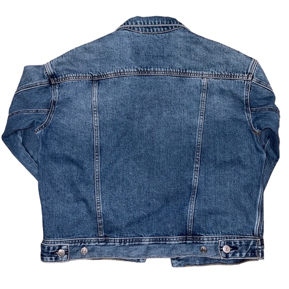 Acne Studio Blä Konst Lamp Denim Jacket in Mid Blue - Picture 3 of 12